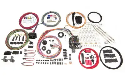 Painless Wiring 25 Circuit Pro Series Harness; w/GM Truck Keyed Column; Pre-Terminated Mounted Ignition Switch Wiring/Connectors; Bulkhead Firewall Pass-Through; Incl. Hardware/Fasteners;