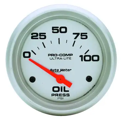 AutoMeter Gauge, Oil Pressure, 2 5/8", 100psi, Electric, Ultra-Lite