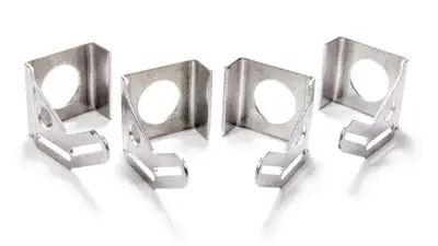 Be Cool Natural Finish Aluminum Mounting Brackets Set of 4 For 13 Inch Fan Installation Be Cool Radiator