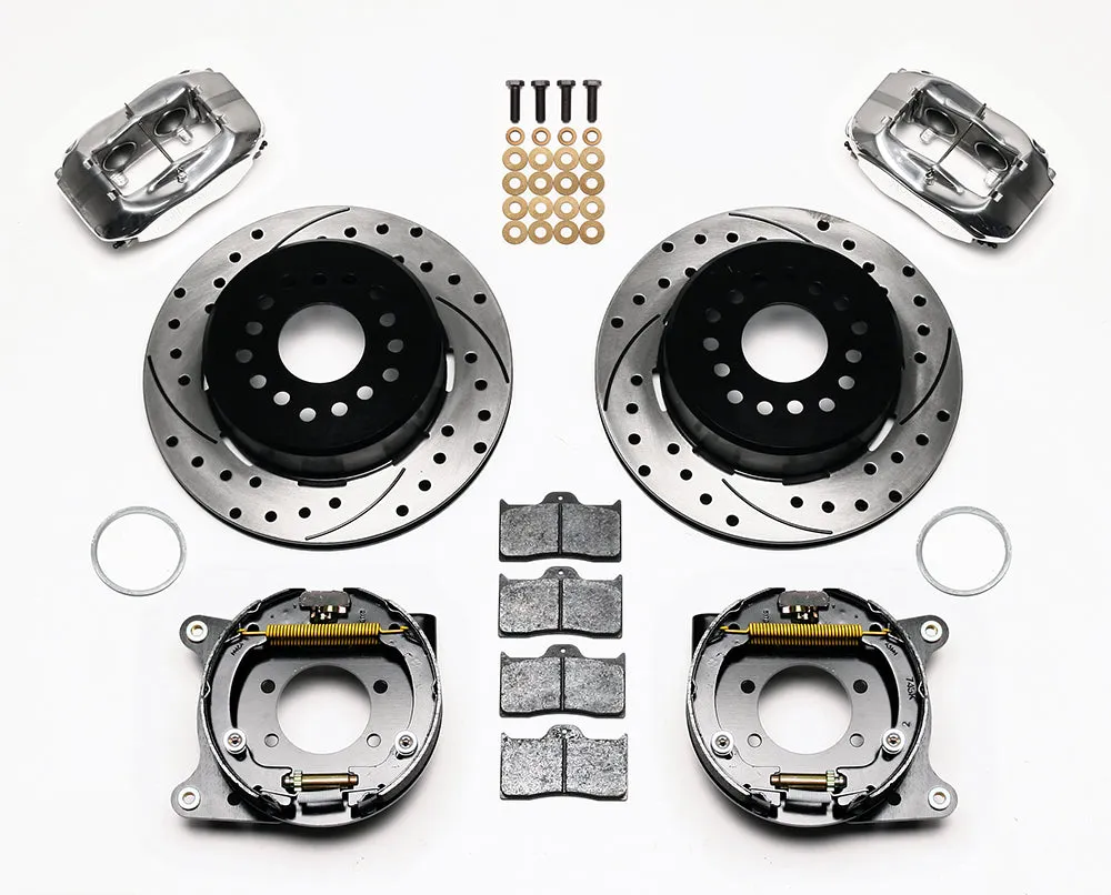 Wilwood FDLI PS Park Brake Kit Drilled Red Ford 8.8 w2.5in Offset-5 Lug product image