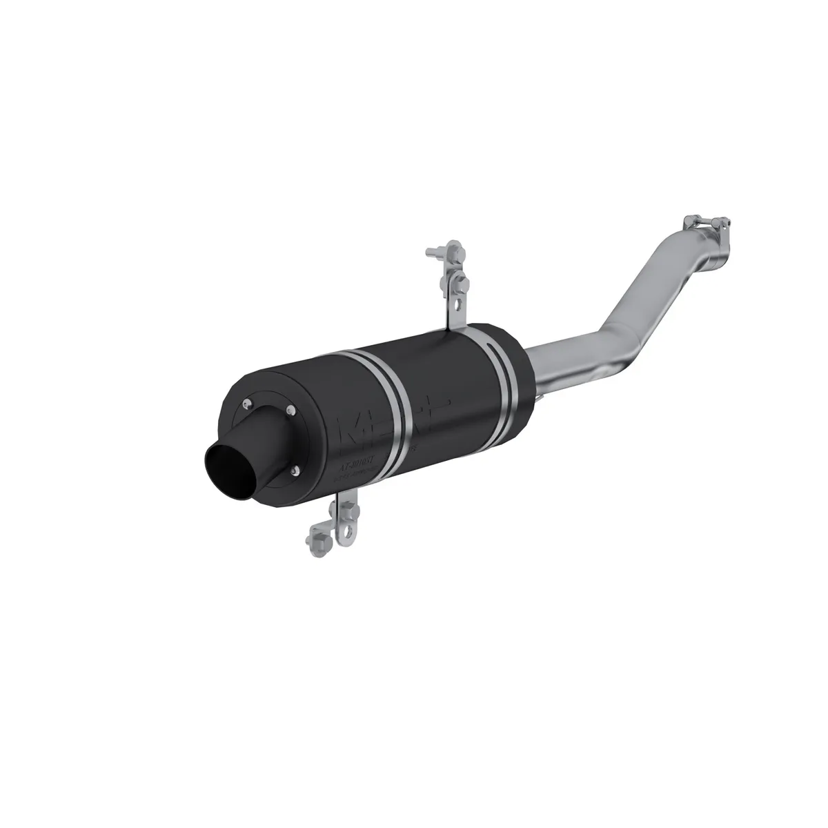 ATV Exhaust System With Performance Muffler; Slip On; 1.75 in. Inlet; 4.25 in. Diameter Body; Packed Muffler; product image