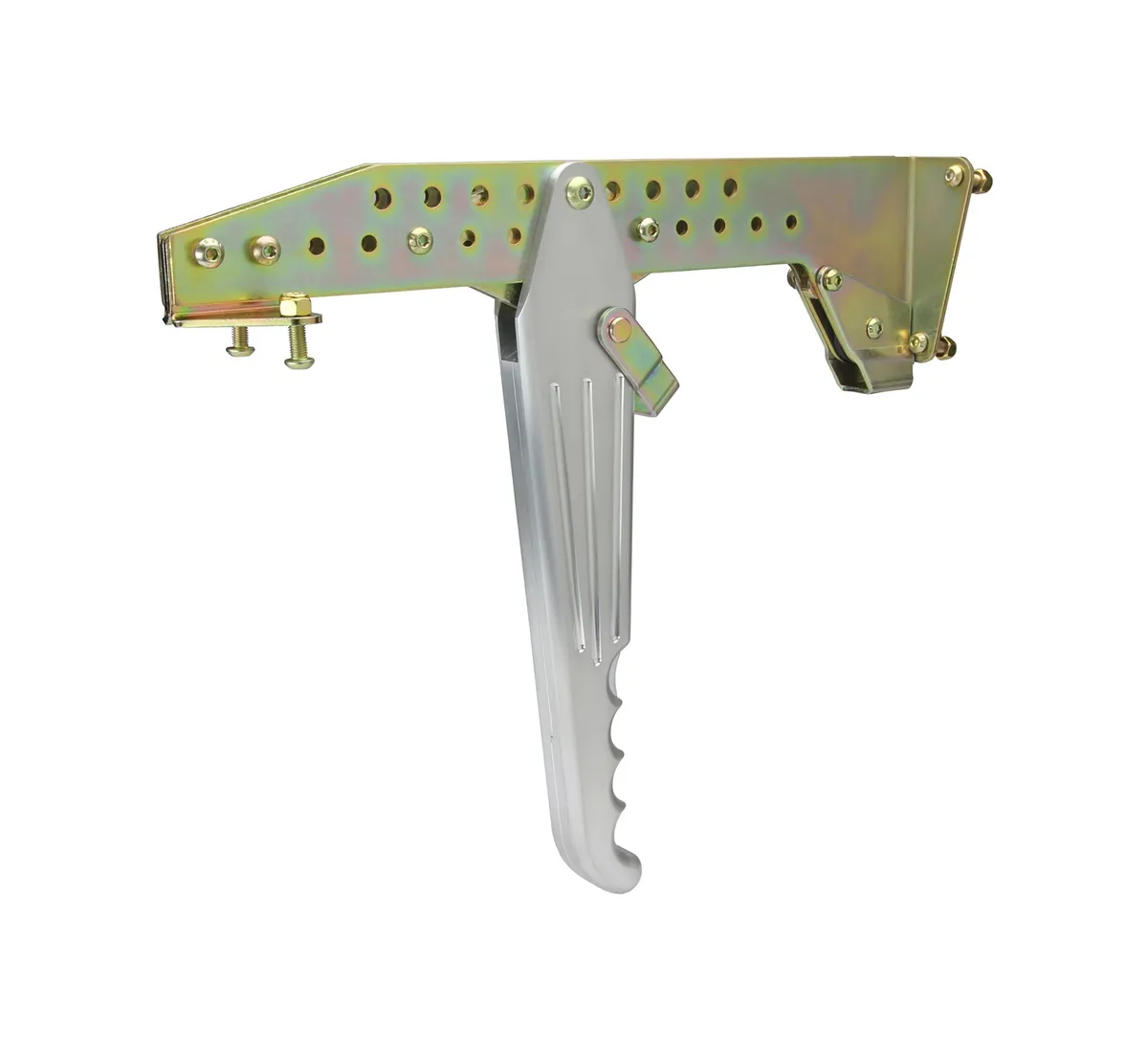 Under-The-Dash Hand Operated Emergency Brake; Incl. Instructions/Hardware; Billet Aluminum; Brushed Finish; product image