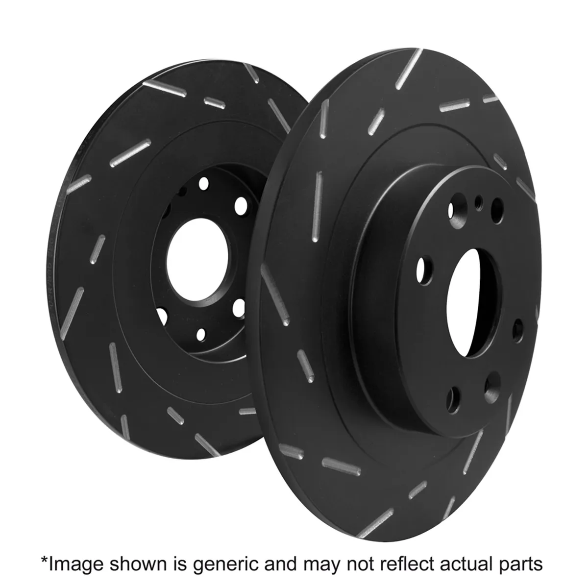 USR Series Sport Slotted Rotor Set; Rear; For FMSI Pad No. D1809; Solid; 5 Bolt Holes; 278mm Dia.; 43.3mm Height; 11.9mm Thick; 70mm Center Hole Dia.; product image