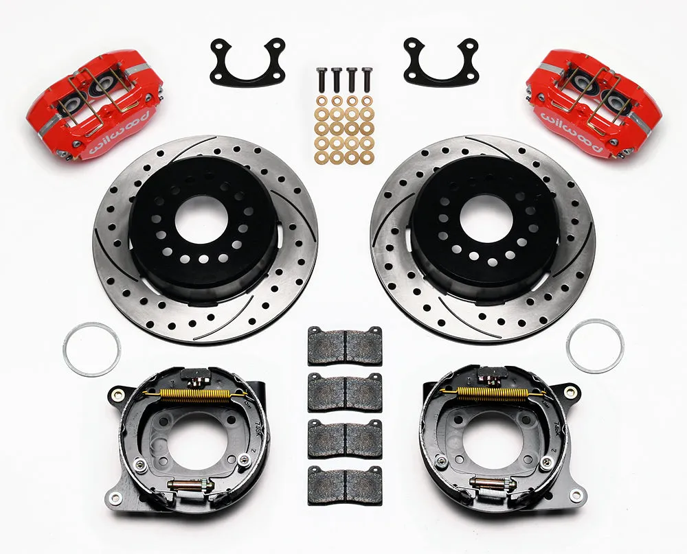 Wilwood DP-DB PS Park Brake Kit Drilled Red Small Ford 2.50in Offset product image