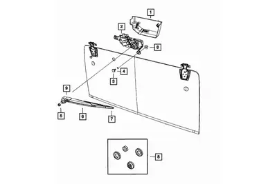 Mopar 68030981aa - Screw Rear Wiper 07-13 JK