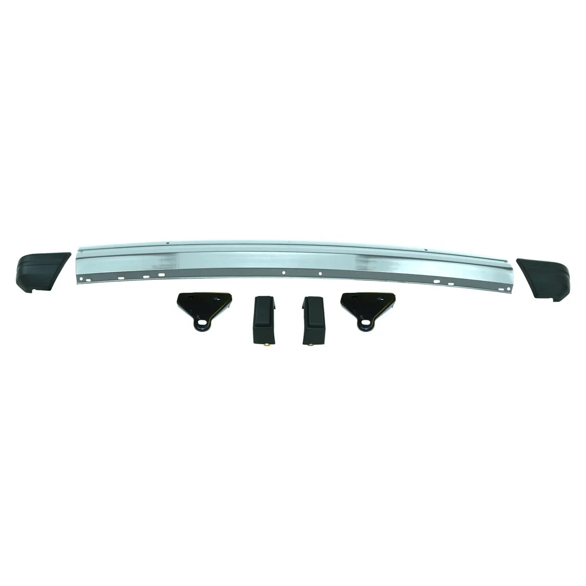 Crown Automotive Jeep Replacement 1984-1996 Cherokee XJ Front; Chrome; Includes 1 bumper 2 end caps 2 bumper guards and brackets