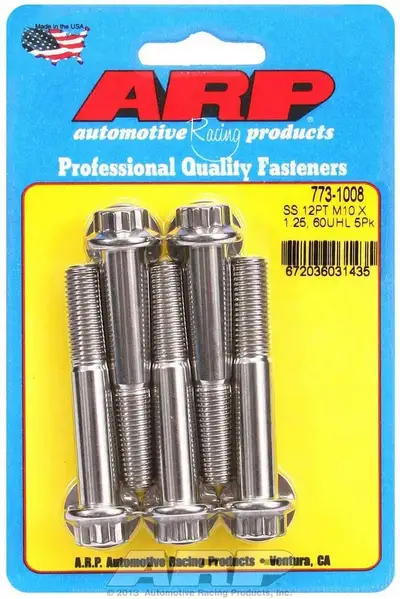 ARP Auto Racing Bolt Kit - SS 12pt 5pk 10mm x 1.25 x 60mm