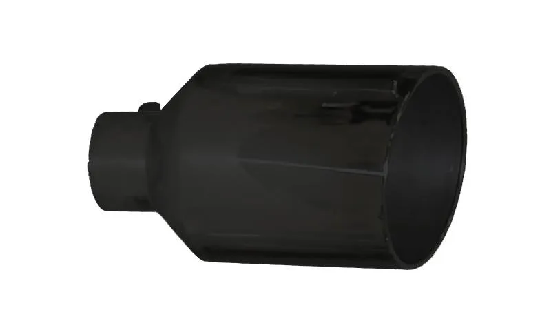 Pypes Performance exhaust Exhaust Tail Pipe Tip 4 in ID X 10 in OD X 18 in L Rolled W 10 in Tip Bolt On Hardware Not Incl Black Finish 304 Stainless Steel Pypes Exhaust