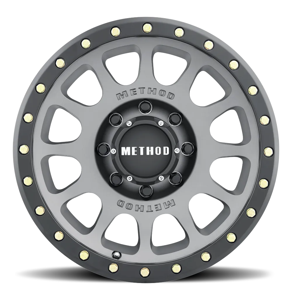 Aluminum Wheels 18x9 NV MR305 Bolt Pattern 8 On 170 Offset 18 Lip Size 1.38 Titanium TT Matte Black Lip Method product image