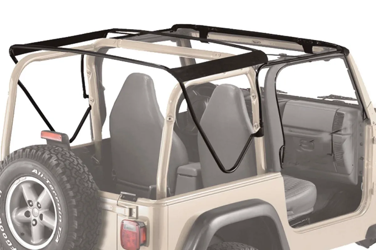 Black Hardware Kits, Soft Tops Replacement Bows & Frames Kit, OE style Jeep 97-06 Wrangler; product image