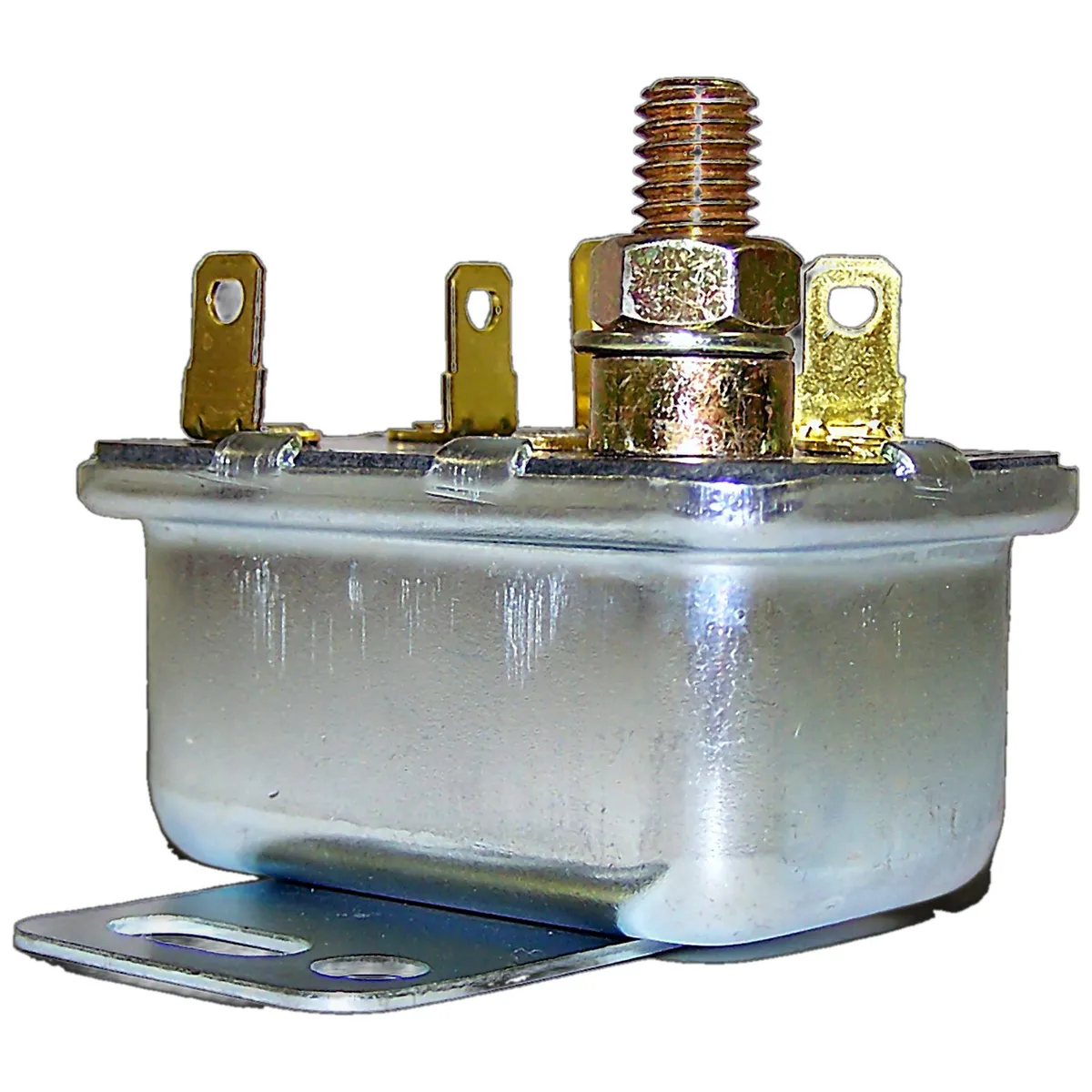 1987-1990 XJ Cherokee w/ 2.5L Engine w/ Carburetor;1988-1990 XJ Cherokee w/ 4.0L Engine;1991-1996 XJ Cherokee MJ Comanche (KDX) w/ 2.5L Engine;Starter Relay (4 Spade Terminals and 1 Threaded Post) product image