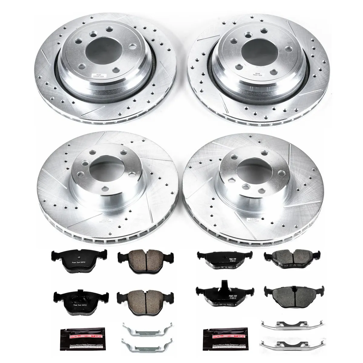 Z23 Evolution Sport Upgrade Kit: Drilled/Slotted Rotors; Carbon-Fiber Ceramic Pads W/Hardware; Pad Sensors product image