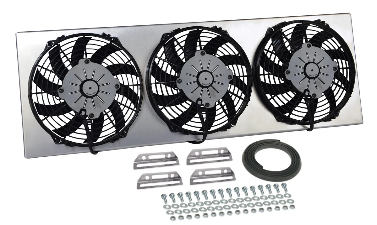 Derale Derale 16839 Powerpack - High Output Triple 9 Electric RAD Fan/Aluminum Shroud Kit