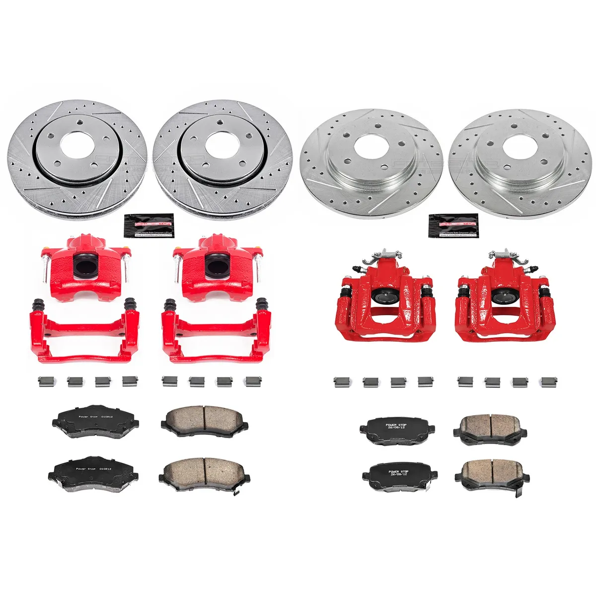 Z23 Evolution Sport Upgrade Kit: Drilled/Slotted Rotors; Carbon-Fiber Ceramic Pads; Powder Coated Calipers product image