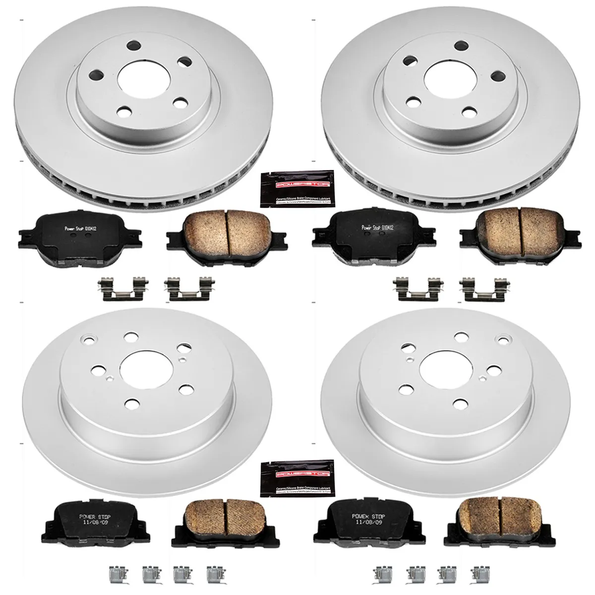 Z17 Geomet Coated Rotor Kit: Genuine Geomet Fully Coated Rotors; Ceramic Pads W/Hardware product image
