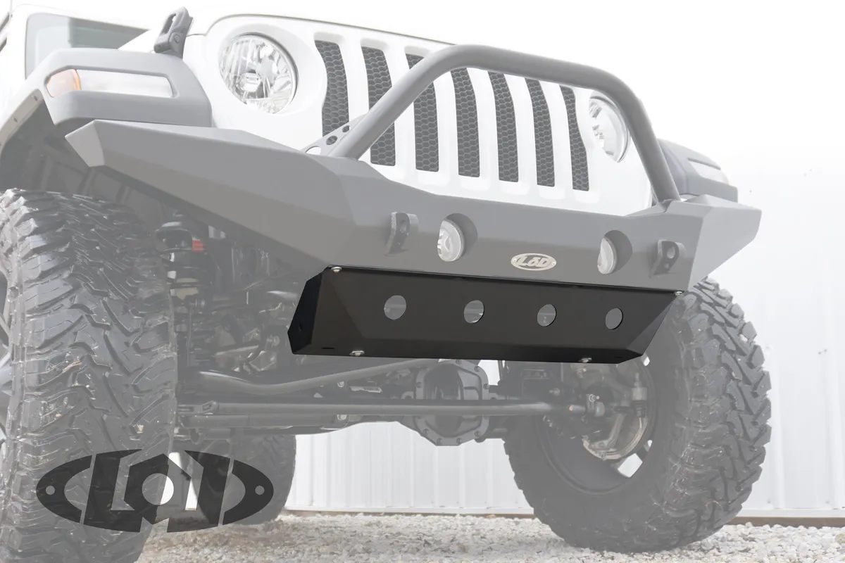 JL/JT Destroyer Front Bumper Skid Plate (Black Powder Coated) product image