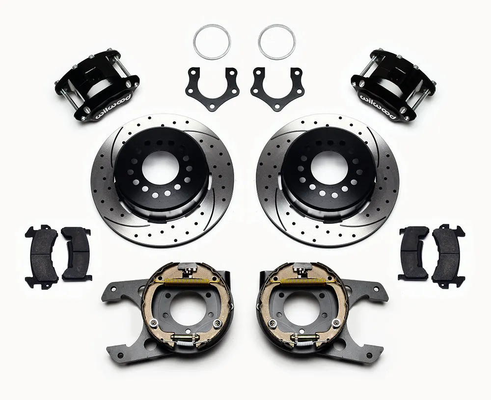 Wilwood D154 PS Park Brake Kit Red MoparDana 2.36in Off wSnap Ring Brng product image