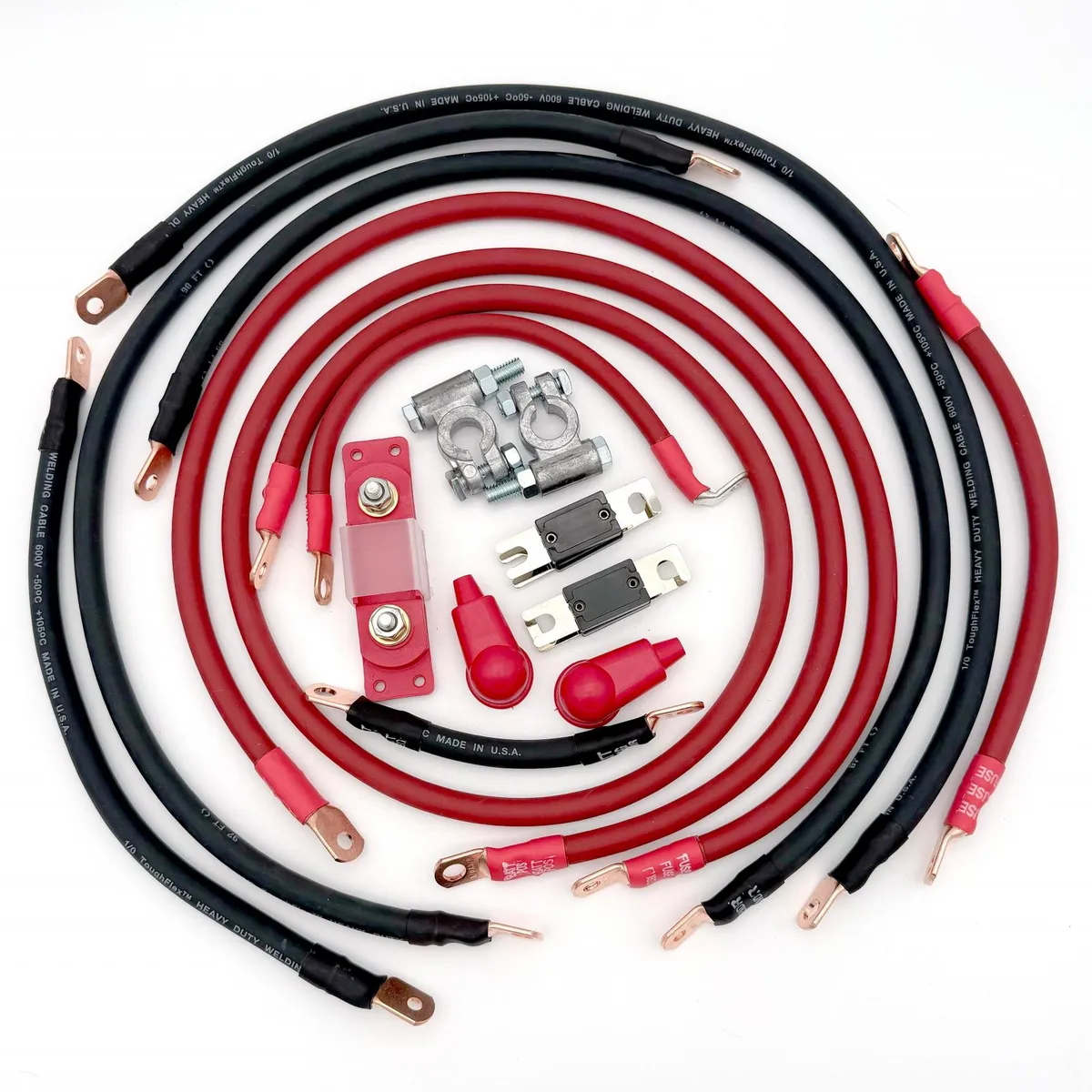 2020-2025 Jeep Gladiator JT Battery Cable Kit 3.6 Liter 1/0 Gauge Battery Cable Big7Kits product image