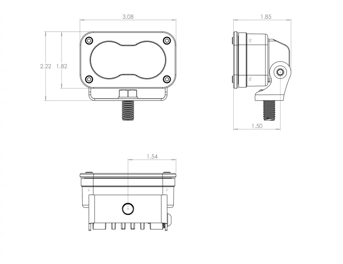 LED Work Light Clear Lens Wide Cornering Pattern Pair S2 Sport Baja Designs product image