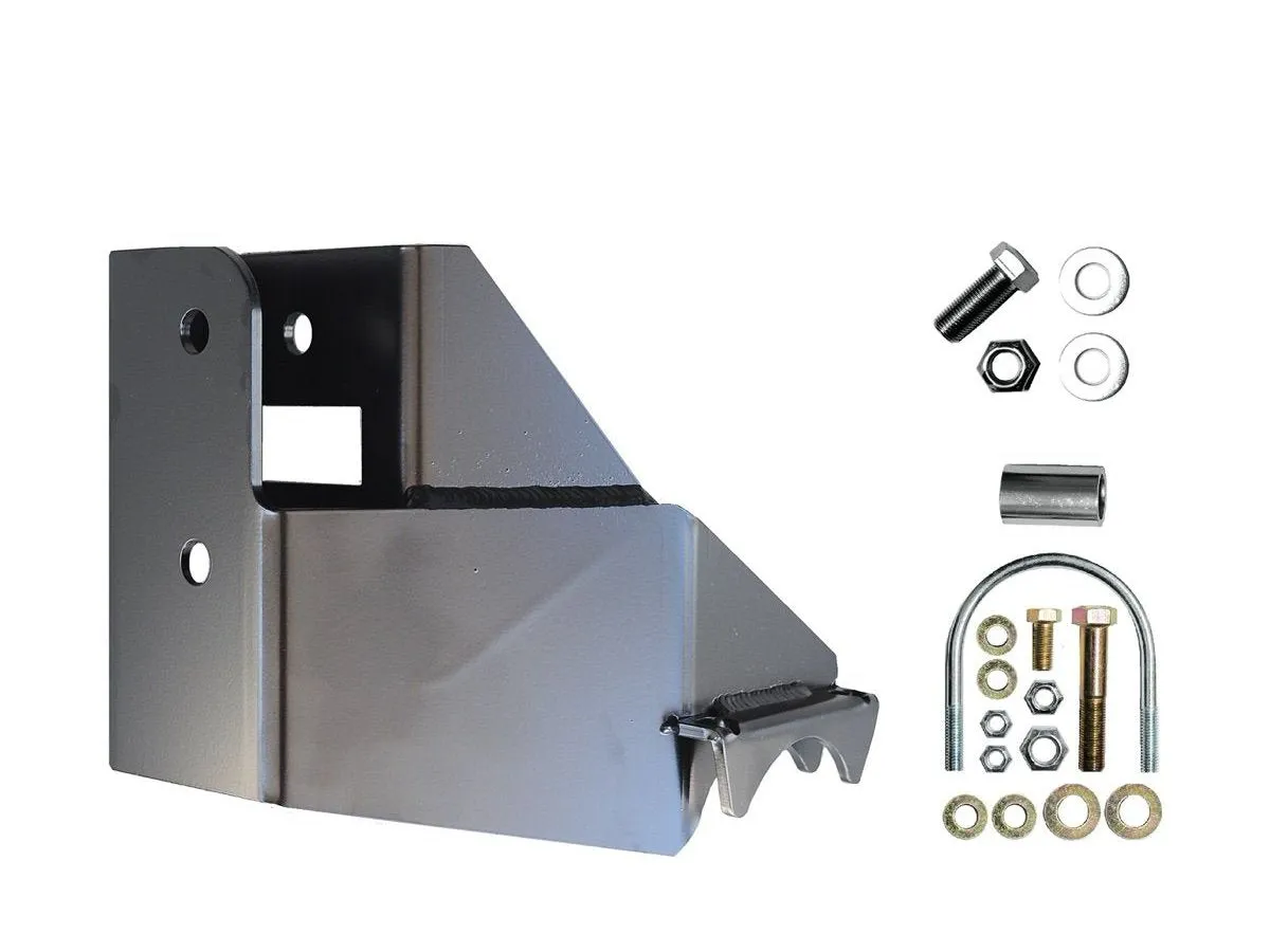 EVO Manufacturing 18c Wrangler Manufacturing Rear Raised Trackbar Bracket in Heavy Duty Steel Black Powdercoated