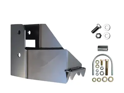 EVO Manufacturing 18c Wrangler Manufacturing Rear Raised Trackbar Bracket in Heavy Duty Steel Black Powdercoated