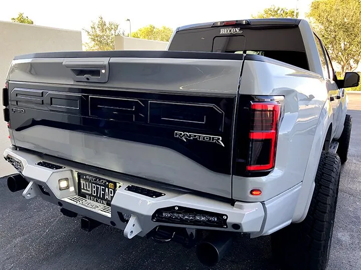 Ford F150 15-17 And Raptor 17-19 Replaces OEM LED Style Tail Lights w Blind Spot Warning System Oled Tail Lights - Cle product image