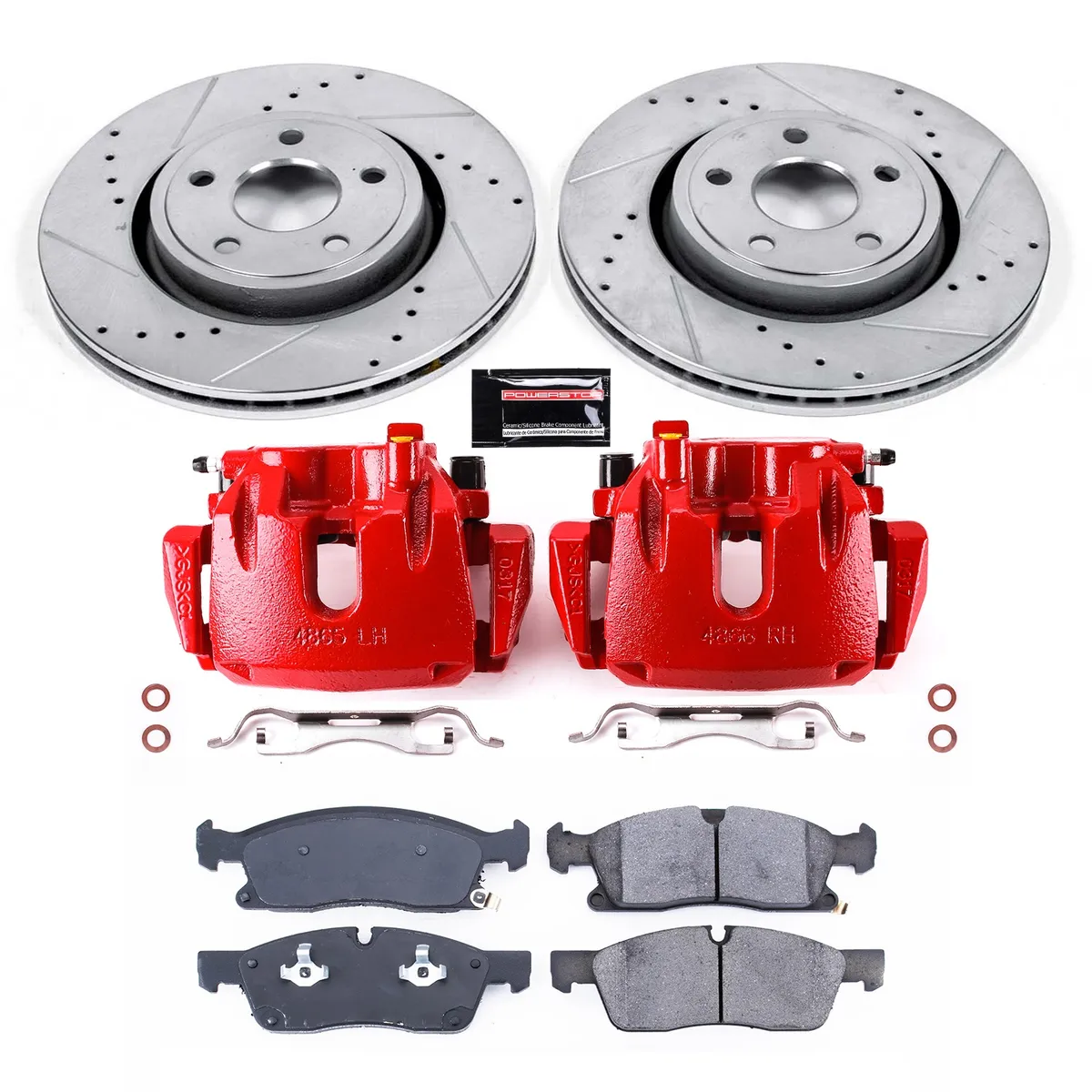 Z23 Evolution Sport Upgrade Kit: Drilled/Slotted Rotors; Carbon-Fiber Ceramic Pads; Powder Coated Calipers product image
