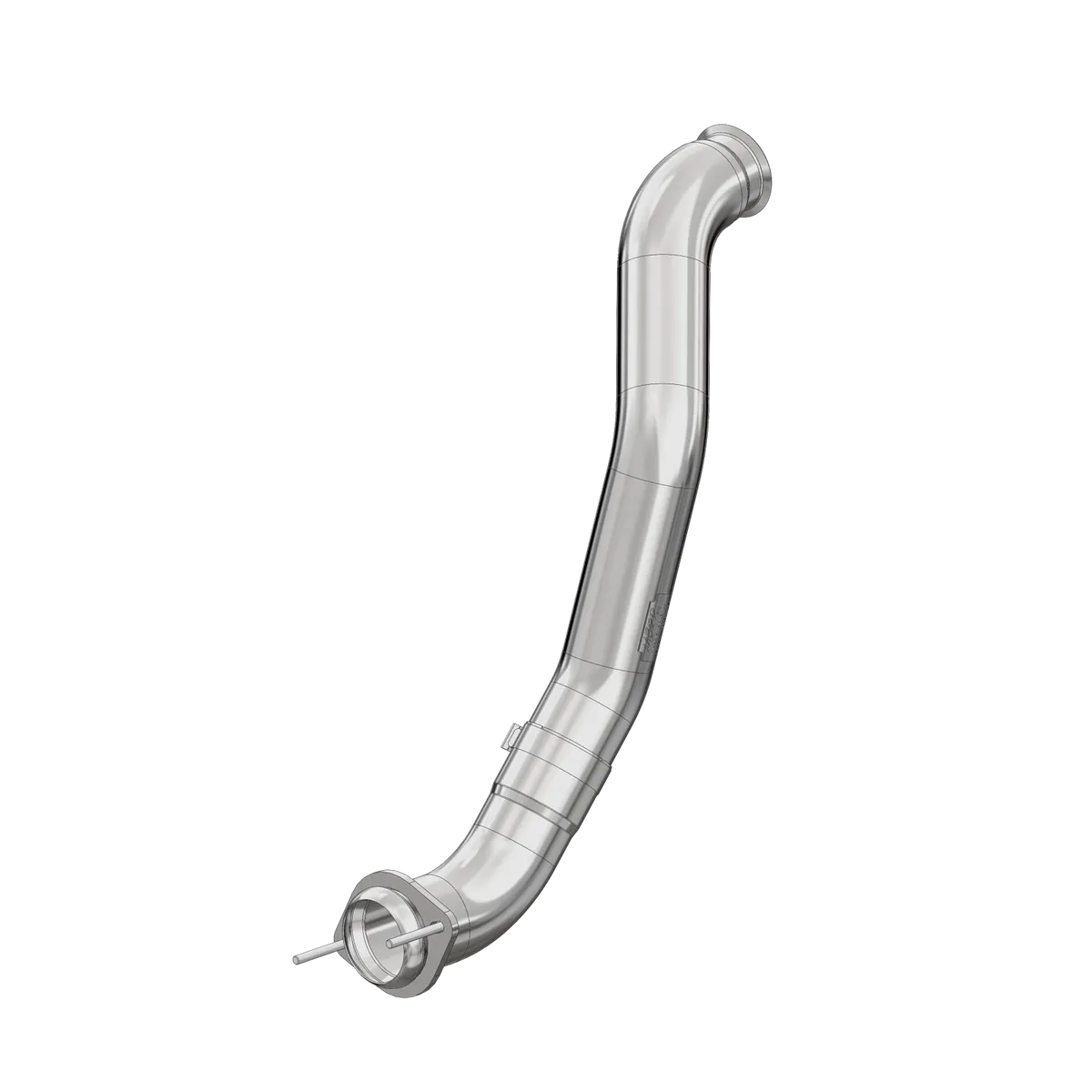 Armor Plus Smokers™ Turbo Down Pipe Stack Exhaust System; 4 in. Diameter; 36 in. Tall; Incl. 2 PN[1610] Stacks; Angle Cut; T304 Stainless Steel; Polished; product image