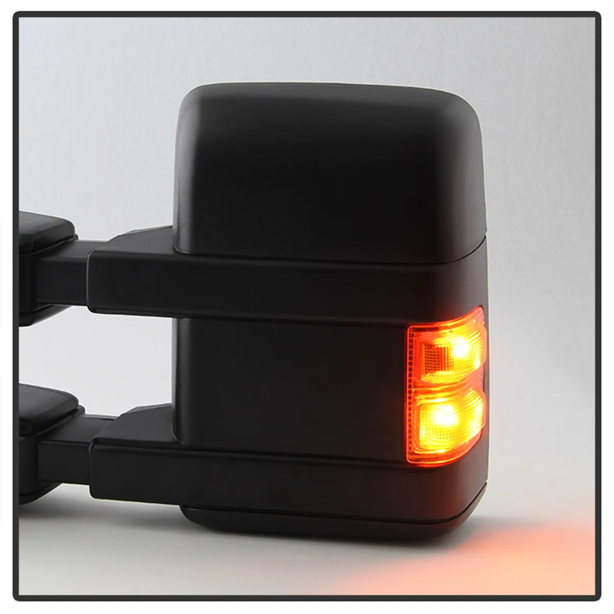 XTune Door Mirror Set; Left And Right; Manual Extendable; Power Heated/Adjustable; w/LED Signal; Amber; product image