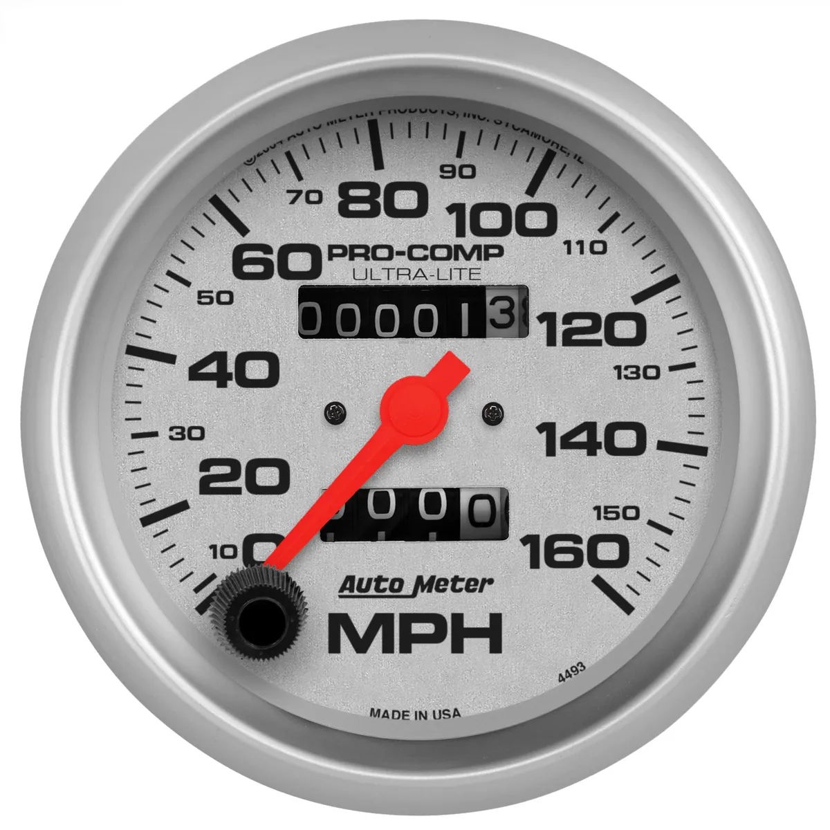 Gauge, Speedometer, 3 3/8", 160mph, Mechanical, Ultra-Lite product image