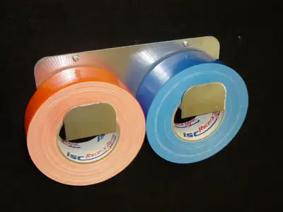 Owens Products RaceMates Tape Holder / Double Roll / Smooth Mill Finish Aluminum / Owens Products