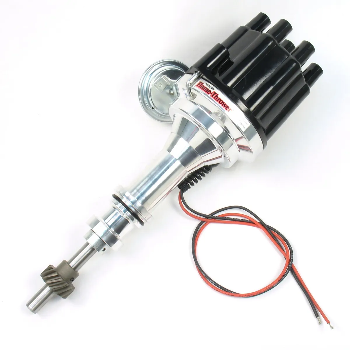 PerTronix Billet Distributor for Ford 351W Engines (Ignitor II) with Vacuum / Mechanical Advance - Black / Female - D131700 product image