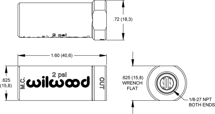 Wilwood Brakes Wilwood KITRPV2LB.INLINEBLUE WFITTING