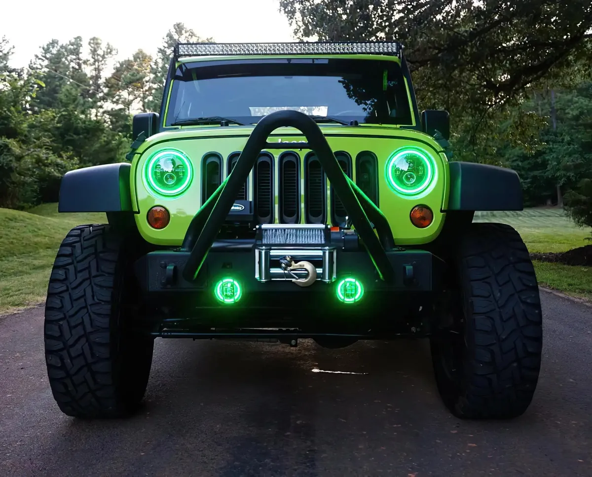 ORACLE Lighting 2007-2018 Jeep Wrangler JK LED Surface Mount Fog Light Halo Kit - White / No product image