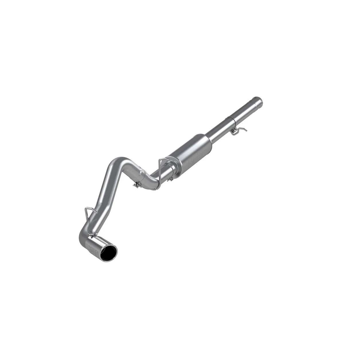 Armor Lite Cat Back Exhaust System; 3.5 in.; Incl. Extension Pipe/Muffler/Over Axle Pipe/Tailpipe/Hardware/4 in. OD Tip; Single Side Exit; Aluminized; product image