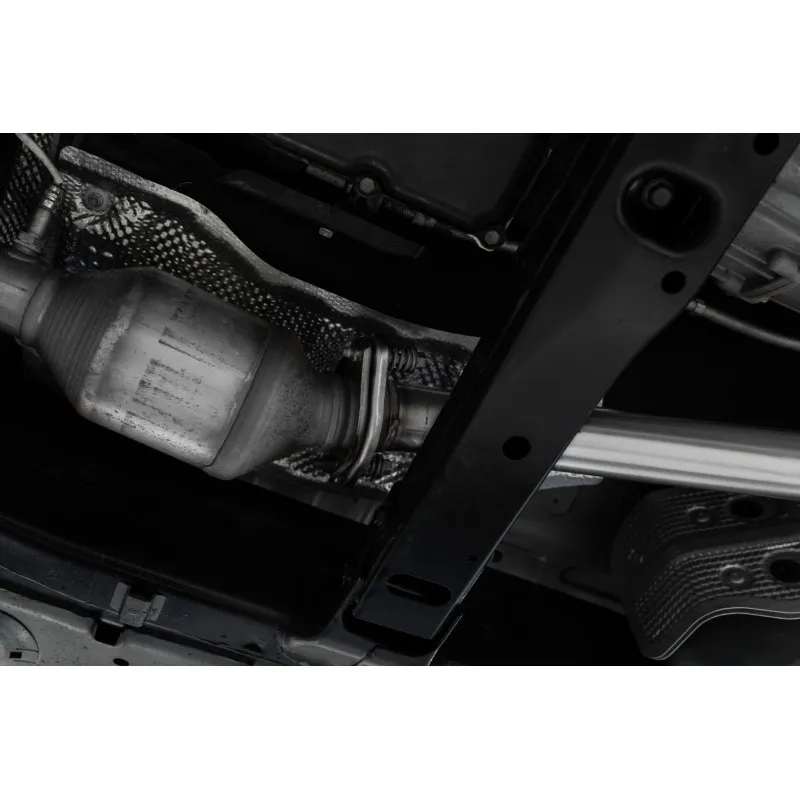 Armor Pro Cat Back Exhaust System; 3 in. Tubing; Single Side; T304 Stainless Steel; 4 in. Dual Wall Angle Cut Tip; product image