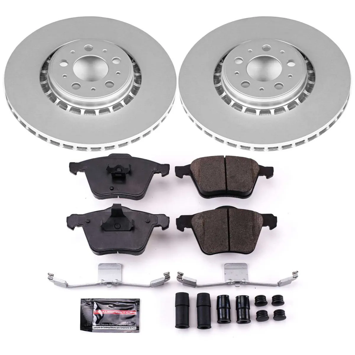 Z23 Sport Geomet Coated Rotor Kit For European Vehicles: Genuine Geomet Fully Coated Rotors; Carbon-Fiber Ceramic Pads W/Hardware product image