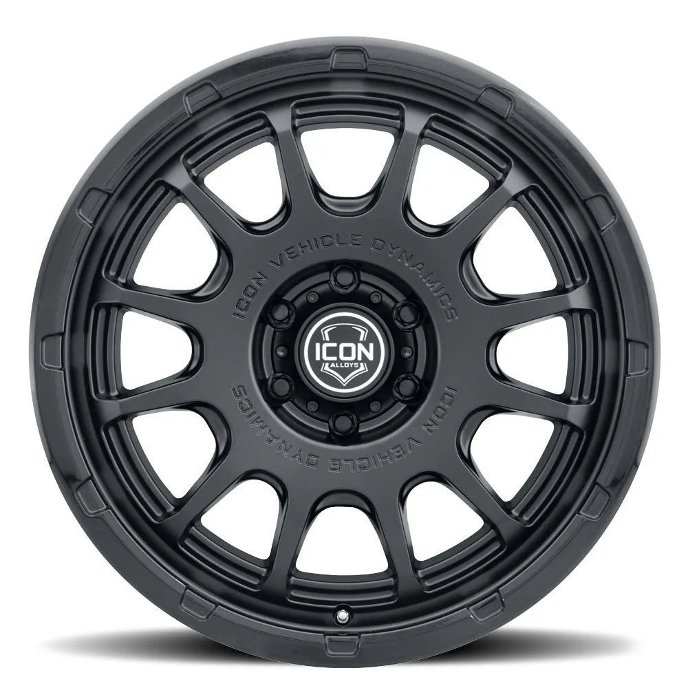 ICON Vehicle Dynamics ICON ALLOYS | Rancho | Double Black | Silver Machined/Gloss Black Lip | Satin Bronze / Gloss Black Lip