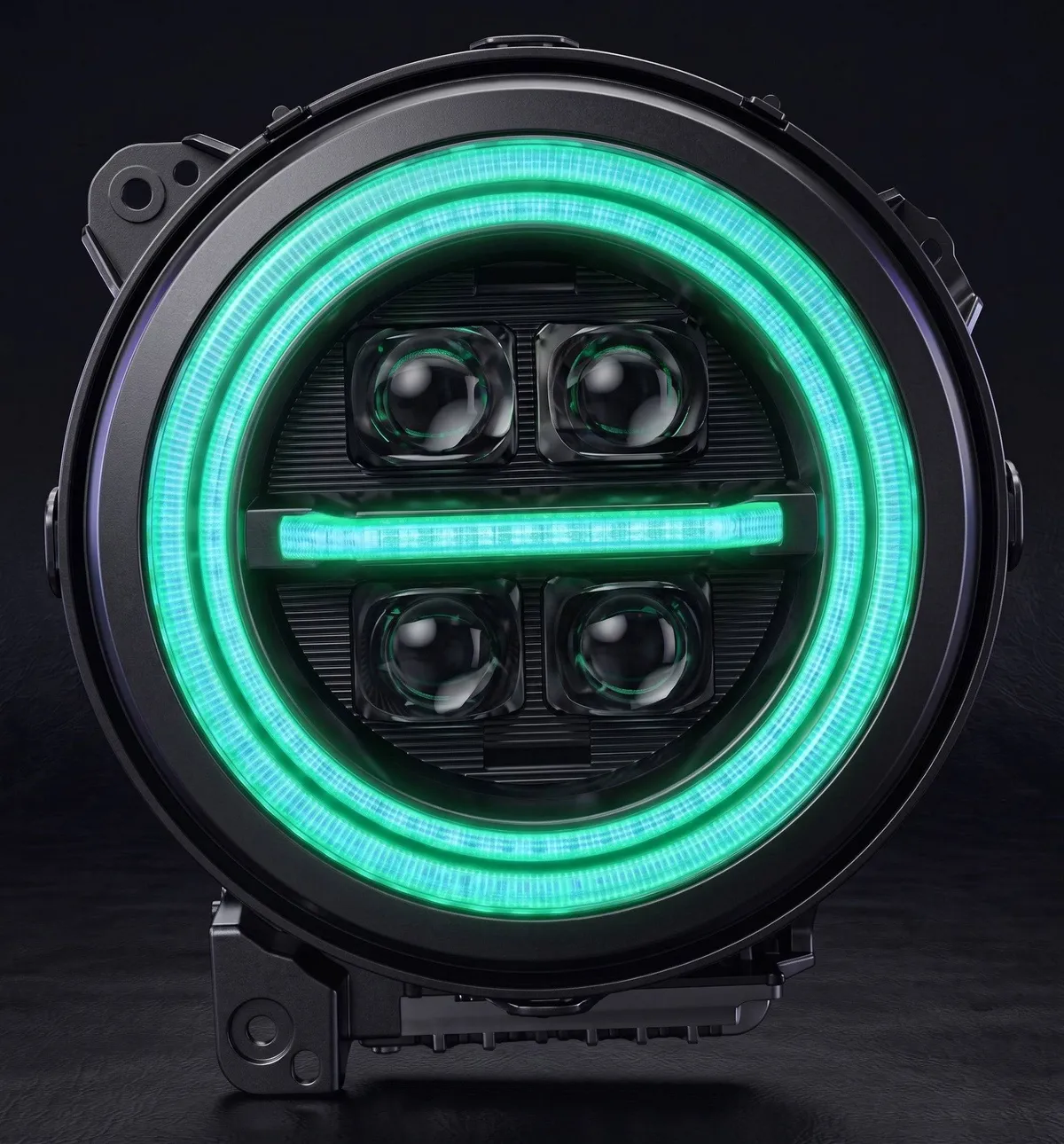 Onyx Series RGB LED Headlights for Jeep Wrangler JL & Gladiator JT – 8-Core Projector with App Control (Pre-Sale) product image