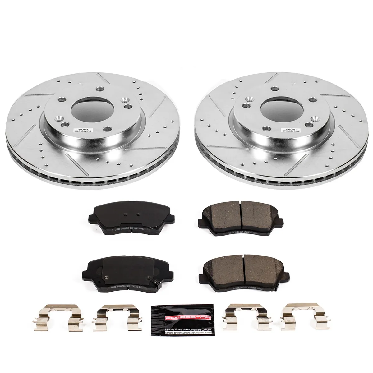 Z23 Evolution Sport Upgrade Kit: Drilled/Slotted Rotors; Carbon-Fiber Ceramic Pads W/Hardware product image