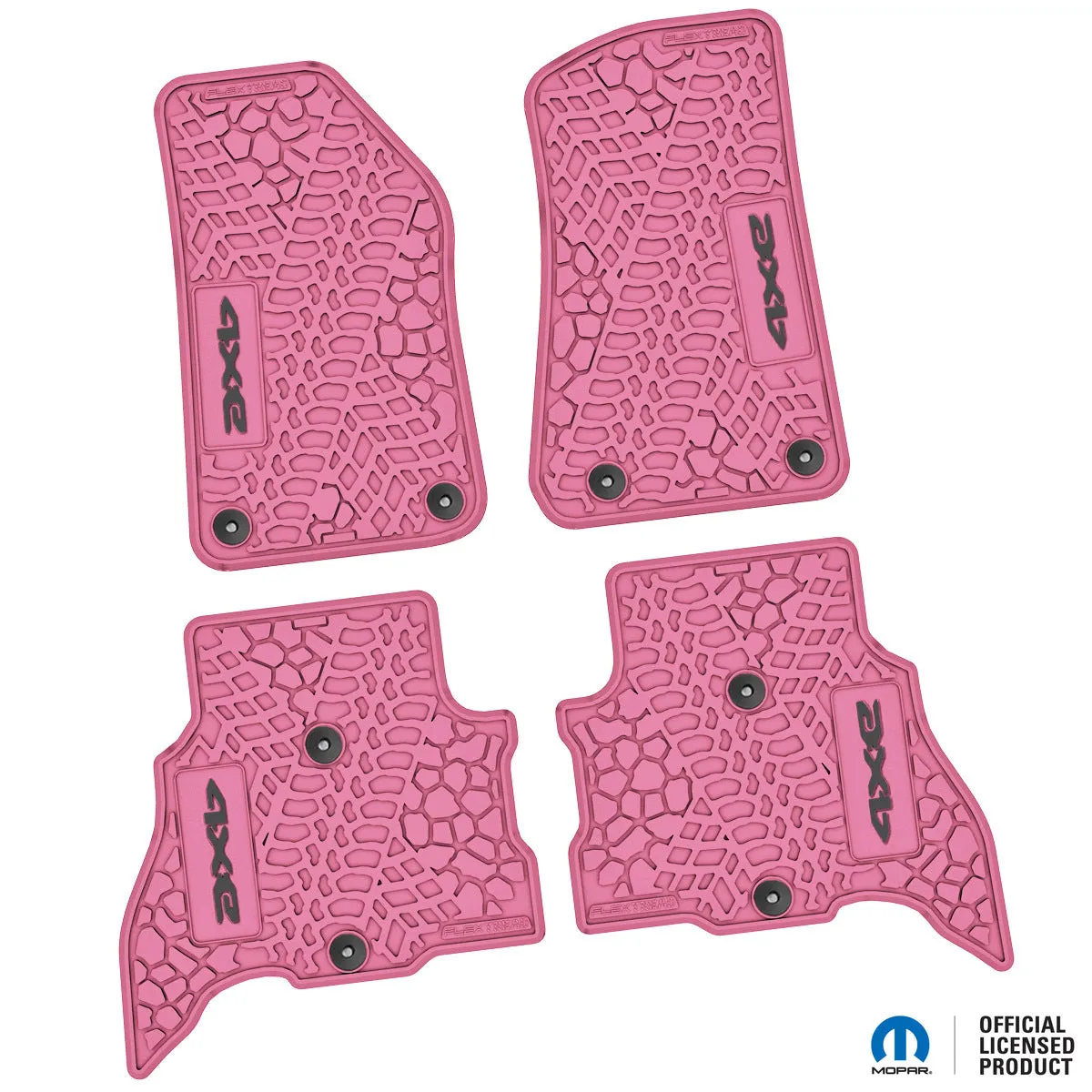 21-24 Jeep 4xe Front and RearTire Tread/Scorched Earth Scene w/ 4xe Insert - Black w/ Silver '4x' & Dark Blue 'e' Insert product image