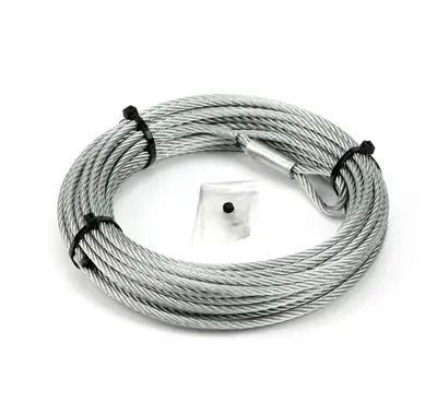 Warn WARN - For Warn RT40 Series And 4.0ci Winches; 7/32 Inch Diameter x 55 Foot Length; Galvanized Aircraft Wire; Loop on One End and Wire Rope Terminal on Other