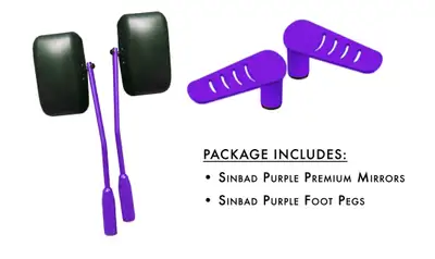 Steinjager Exterior Accessories 2019 to Present Mirror and Foot Peg Kit Sinbad Purple