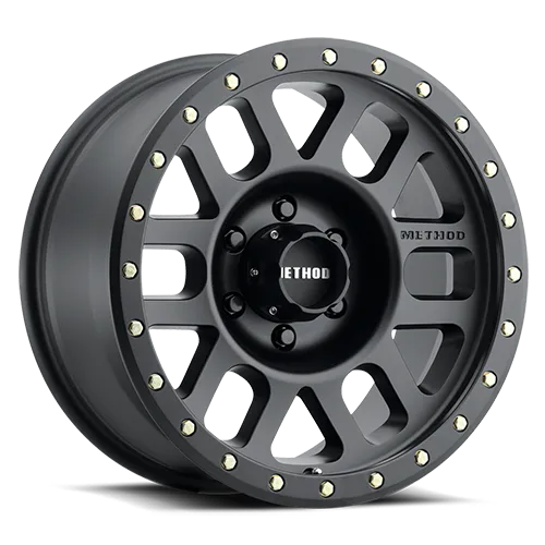 Aluminum Wheels 17x8.5 Grid MR309 Bolt Pattern 6 On 139.7 Offset 0 Lip Size 1.61 Titanium GY Black Street Loc Method product image