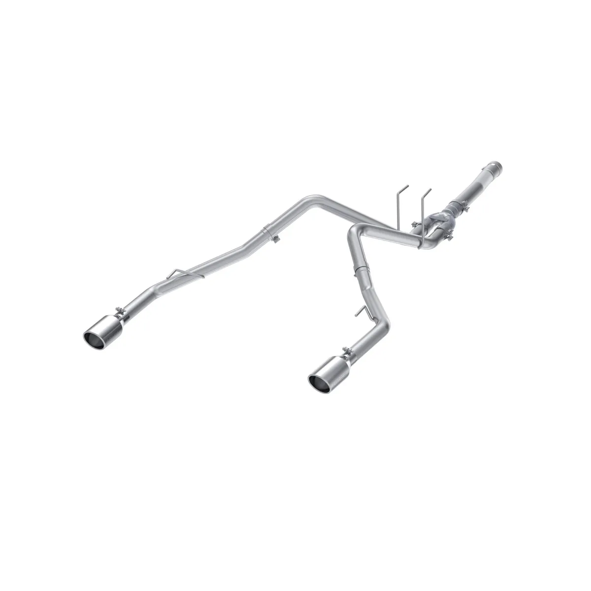 Armor Lite Filter Back Exhaust System; 2.5 in.; Incl. Extension Pipe/Y-Pipe/Over Axle Pipes/Tailpipes/Hardware/3.5 in. OD Tips; Dual Split Rear Exit; Aluminized; product image
