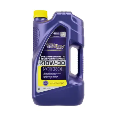 Royal Purple High Performance Synthetic Motor Oil SAE 10w30 5qt (3 Case