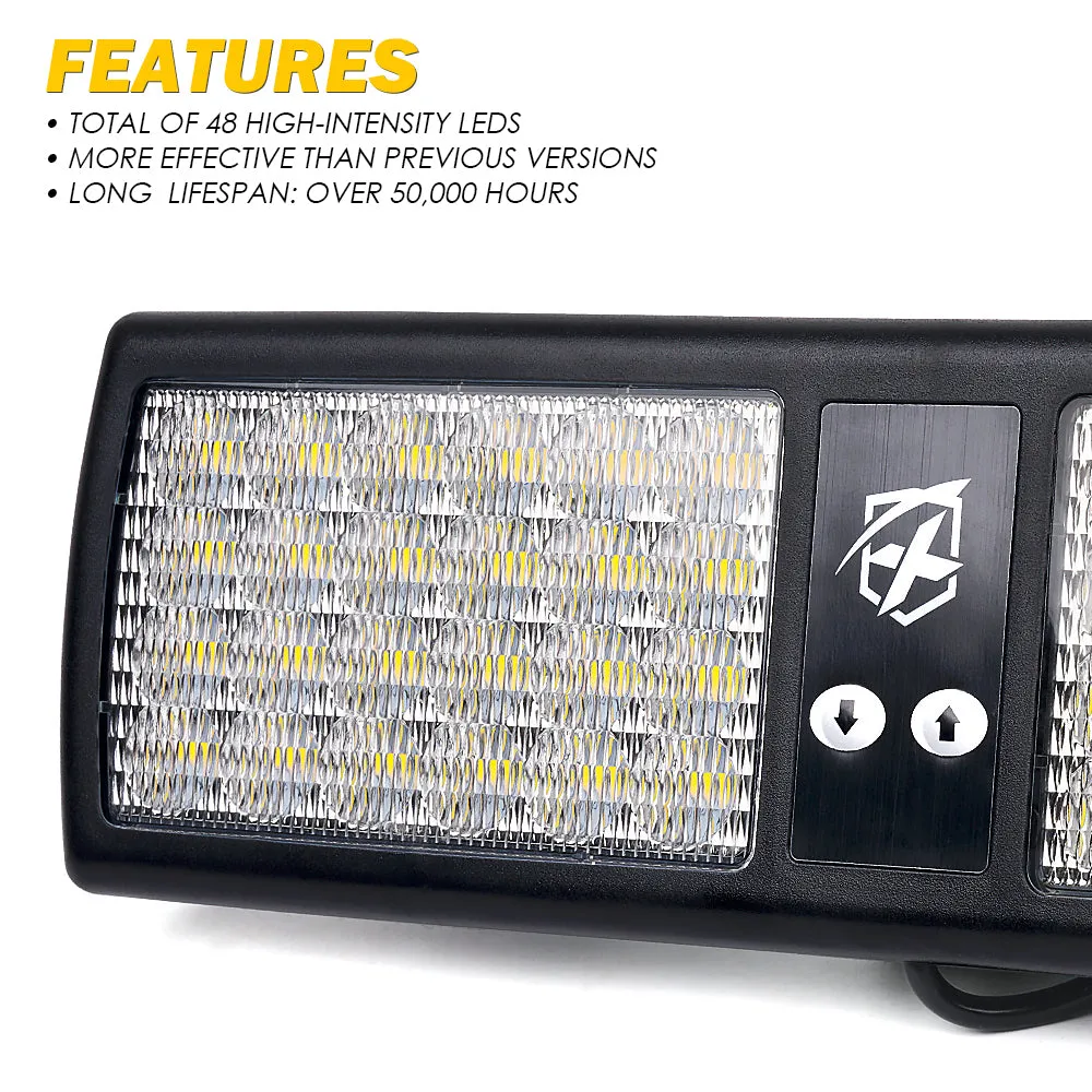 Windshield Visor 48 LED Strobe Lights | Decoy Series product image