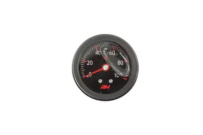Redhorse Performance Liquid Filled Fuel Pressure Gauge1/8 in Npt Inlet100psiall Black Finish