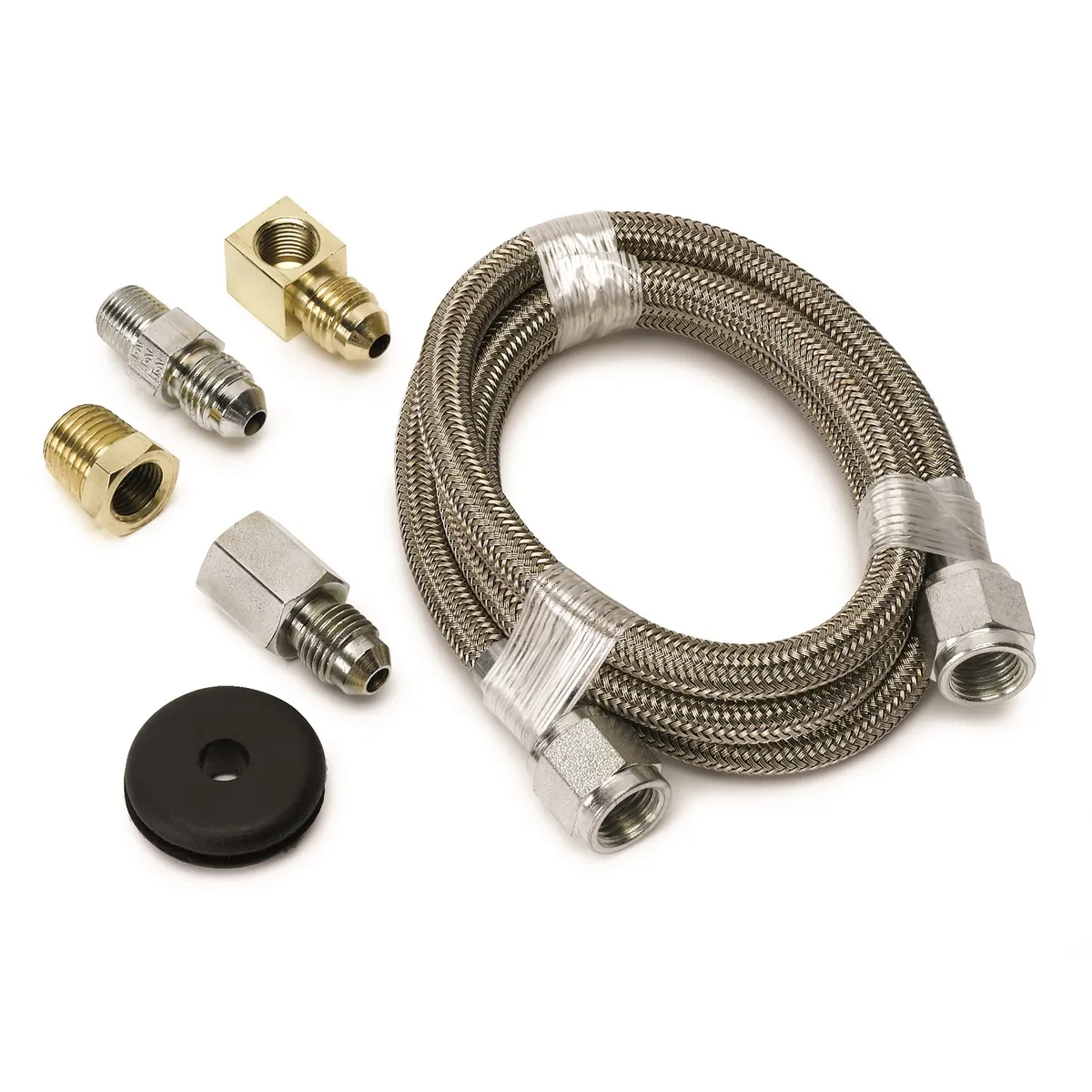 Autometer 3227 Line, Braided Stainless Steel, #4 Dia., 3ft. Length, -4an And 1/8 Nptf Fittings product image