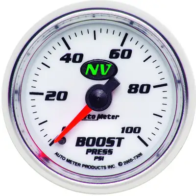 AutoMeter Gauge, Boost, 2 1/16", 100psi, Mechanical, NV